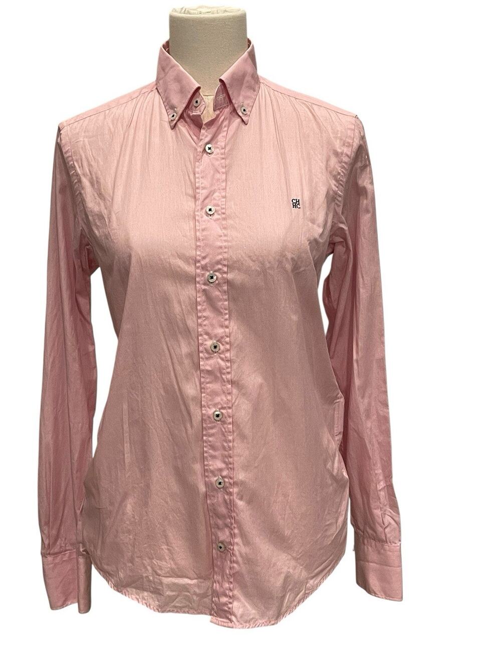 Carolina Herrera shirt pink long-sleeve top Sz: 14.5